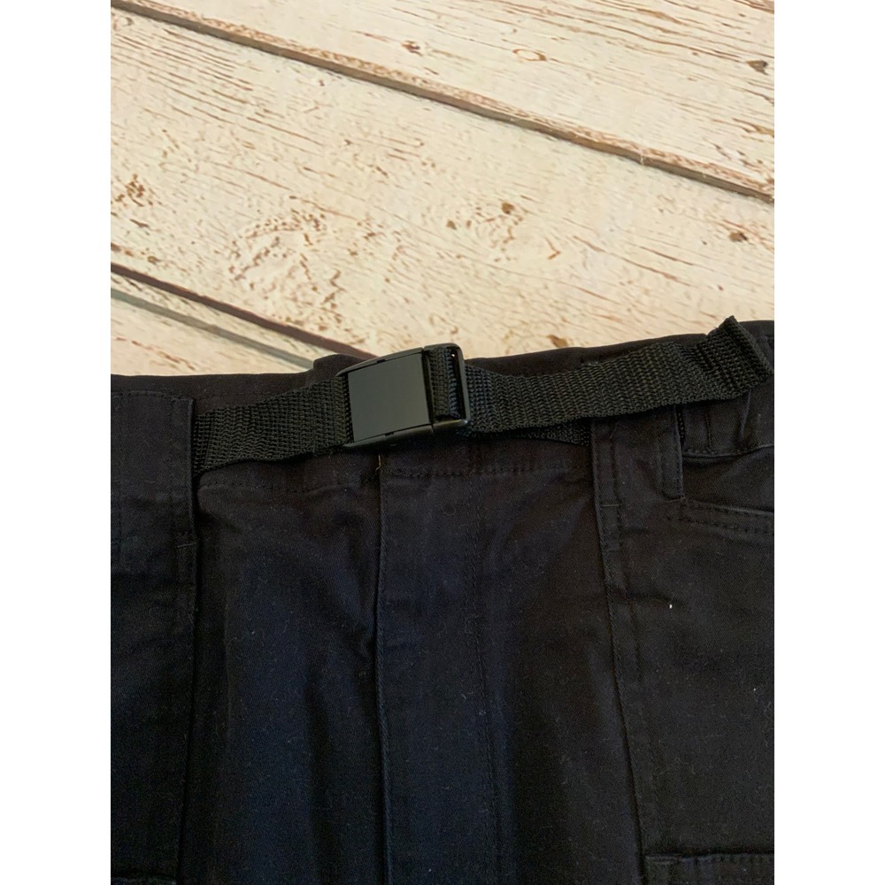 Hollister Ultra High Rise Utility Mini Skirt Black Belted Gorpcore Womens Medium - Picture 3 of 5